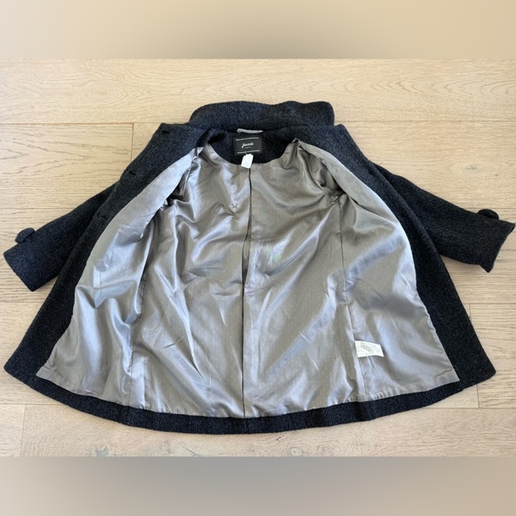 Jacadi Girls Gray Wool blend Pea Coat  size 6 - Picture 5 of 7